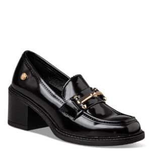 HEELED LOAFERS E30-22443 ENVIE SHOES BLACK