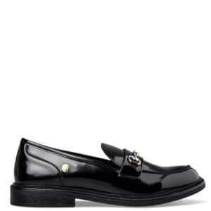 LOAFERS WITH GOLD DETAIL E30-22449 ENVIE SHOES BLACK