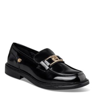 LOAFERS WITH GOLD DETAIL E36-22166 ENVIE SHOES BLACK