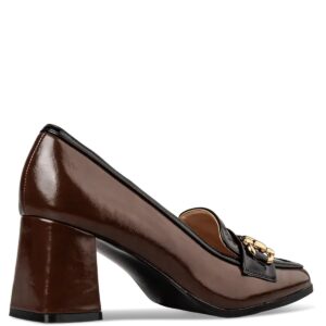 MID HEELED LOAFERS E84-22343 ENVIE SHOES BROWN