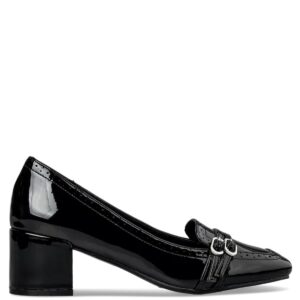 MID HEELED LOAFERS E84-22353 ENVIE SHOES BLACK
