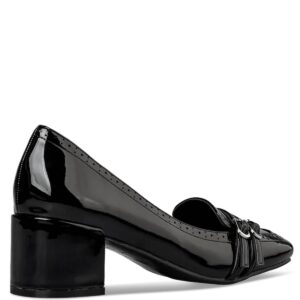 MID HEELED LOAFERS E84-22353 ENVIE SHOES BLACK