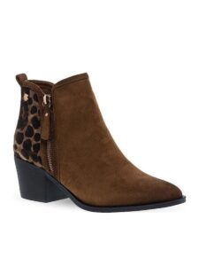 ANKLE BOOTS WITH LEOPARD DETAILS 144647 XTI CAMEL