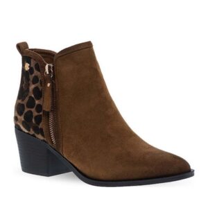 ANKLE BOOTS WITH LEOPARD DETAILS 144647 XTI CAMEL
