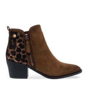 ANKLE BOOTS WITH LEOPARD DETAILS 144647 XTI CAMEL