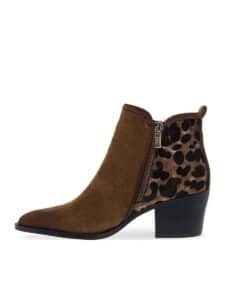 ANKLE BOOTS WITH LEOPARD DETAILS 144647 XTI CAMEL
