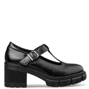 T-BAR CHUNKY PUMPS V63-22187 ENVIE SHOES BLACK