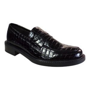 CROCO LEATHER LOAFERS 51425-021 COMMANCHERO BLACK CROCO LEATHER LOAFERS 51425-021 COMMANCHERO BLACK