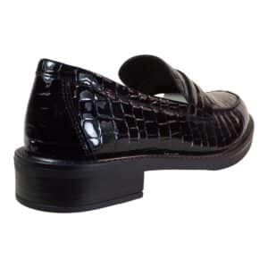 CROCO LEATHER LOAFERS 51425-021 COMMANCHERO BLACK