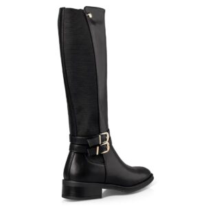 RIDING KNEE-HIGH BOOTS E23-22037 ENVIE SHOES BLACK