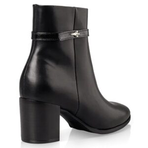 BLOCK HEEL BOOTIES V57-22130 ENVIE SHOES BLACK