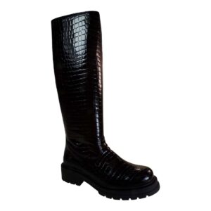 LEATHER CROCO BOOTS 51427-021 COMMANCHERO BLACK LEATHER CROCO BOOTS 51427-021 COMMANCHERO BLACK