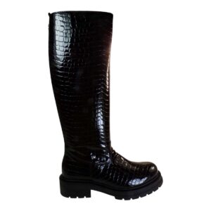 LEATHER CROCO BOOTS 51427-021 COMMANCHERO BLACK LEATHER CROCO BOOTS 51427-021 COMMANCHERO BLACK