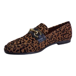 LEATHER LOAFERS WITH GOLD DETAILS 51452-7270 COMMANCHERO LEOPARD