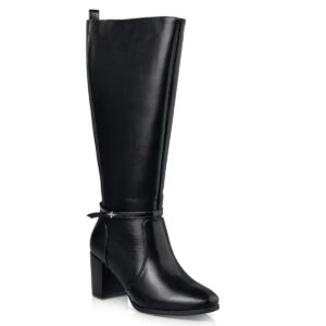 BLOCK MID-HEELED BOOTS V57-22132 ENVIE SHOES BLACK BLOCK MID-HEELED BOOTS V57-22132 ENVIE SHOES BLACK