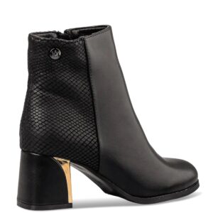 BLOCK HEEL BOOTIES E58-22282 ENVIE SHOES BLACK