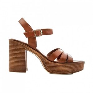 LEATHER HIGH HEELED SANDALS 51010 COMMANCHERO TAUPE LEATHER HIGH HEELED SANDALS 51010 COMMANCHERO TAUPE