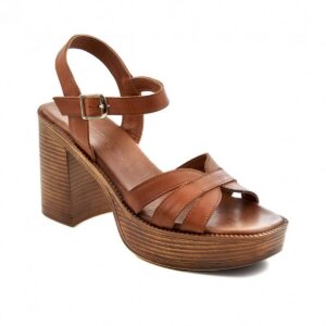 LEATHER HIGH HEELED SANDALS 51010 COMMANCHERO TAUPE LEATHER HIGH HEELED SANDALS 51010 COMMANCHERO TAUPE