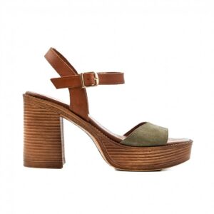 LEATHER HIGH HEELED SANDALS 51011 COMMANCHERO OIL LEATHER HIGH HEELED SANDALS 51011 COMMANCHERO OIL