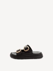 LEATHER MULES 1-27239-42 TAMARIS BLACK