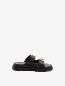 LEATHER MULES 1-27239-42 TAMARIS BLACK