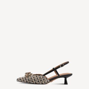 SLINGBACK PUMPS WITH GOLD DETAILS 1-29512-46 TAMARIS BLACK SLINGBACK PUMPS WITH GOLD DETAILS 1-29512-46 TAMARIS BLACK