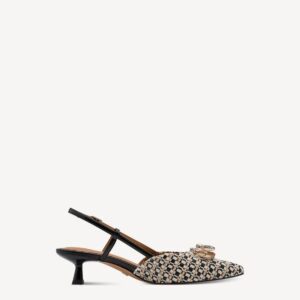 SLINGBACK PUMPS WITH GOLD DETAILS 1-29512-46 TAMARIS BLACK SLINGBACK PUMPS WITH GOLD DETAILS 1-29512-46 TAMARIS BLACK