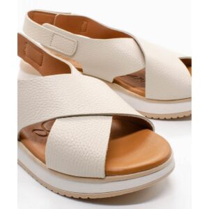 LEATHER PLATFORM SANDALS 5943 OH MY SANDALS BEIGE