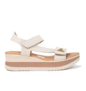 LEATHER PLATFORM SANDALS 5973 OH MY SANDALS BEIGE