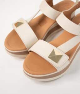 LEATHER PLATFORM SANDALS 5973 OH MY SANDALS BEIGE