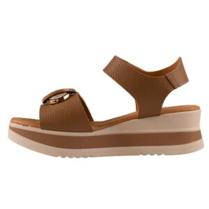 LEATHER PLATFORM SANDALS 5974 OH MY SANDALS LIGHT TAUPE