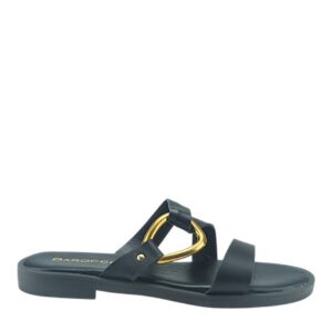FLAT MULES VENUS-61154 BAROCCO BLACK FLAT MULES VENUS-61154 BAROCCO BLACK
