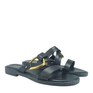 FLAT MULES VENUS-61154 BAROCCO BLACK FLAT MULES VENUS-61154 BAROCCO BLACK