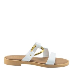 FLAT MULES VENUS-61154/2 BAROCCO WHITE FLAT MULES VENUS-61154/2 BAROCCO WHITE