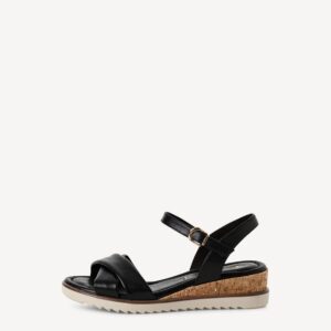 PLATFORM SANDALS 1-28106-42 TAMARIS BLACK PLATFORM SANDALS 1-28106-42 TAMARIS BLACK