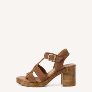 LEATHER HIGH HEEL SANDALS 1-28302-46 TAMARIS CAMEL LEATHER HIGH HEEL SANDALS 1-28302-46 TAMARIS CAMEL