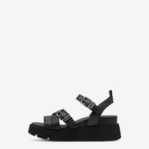 PLATFORM SANDALS 1-28510-46 TAMARIS BLACK PLATFORM SANDALS 1-28510-46 TAMARIS BLACK