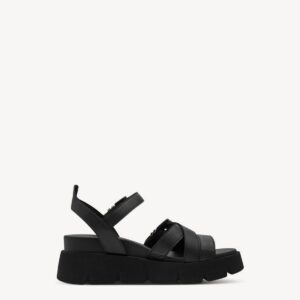 PLATFORM SANDALS 1-28510-46 TAMARIS BLACK PLATFORM SANDALS 1-28510-46 TAMARIS BLACK