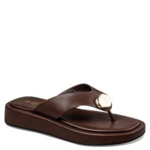 FLATFORM THONG SANDALS E32-23020/1 ENVIE SHOES BROWN FLATFORM THONG SANDALS E32-23020/1 ENVIE SHOES BROWN