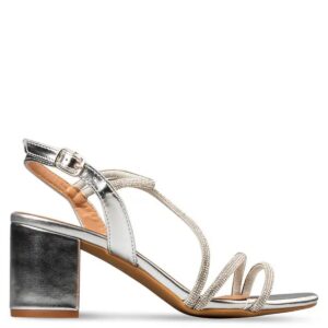 MID-HEEL SANDALS E37-23179 ENVIE SHOES SILVER MID-HEEL SANDALS E37-23179 ENVIE SHOES SILVER