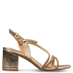 MID-HEEL SANDALS E37-23179/1 ENVIE SHOES GOLD MID-HEEL SANDALS E37-23179/1 ENVIE SHOES GOLD