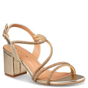 MID-HEEL SANDALS E37-23179/1 ENVIE SHOES GOLD MID-HEEL SANDALS E37-23179/1 ENVIE SHOES GOLD