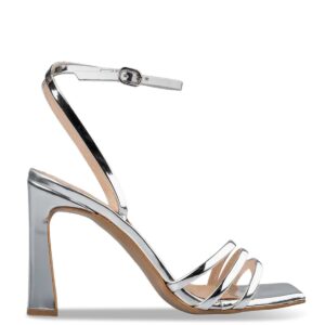 BLOCK HEEL SANDALS E02-21792 ENVIE SHOES SILVER BLOCK HEEL SANDALS E02-21792 ENVIE SHOES SILVER