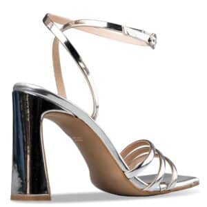 BLOCK HEEL SANDALS E02-21792 ENVIE SHOES SILVER