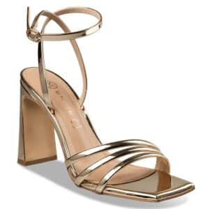 BLOCK HEEL SANDALS E02-21792/1 ENVIE SHOES GOLD BLOCK HEEL SANDALS E02-21792/1 ENVIE SHOES GOLD