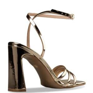 BLOCK HEEL SANDALS E02-21792/1 ENVIE SHOES GOLD